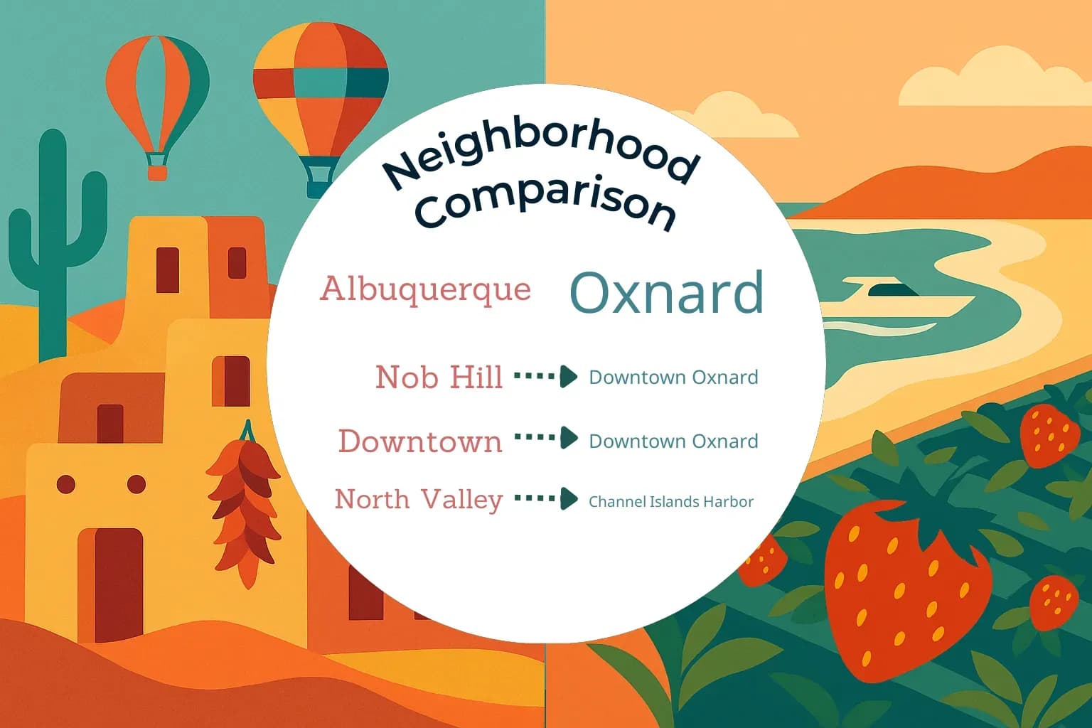 Albuquerque vs Oxnard Neighborhood Comparison