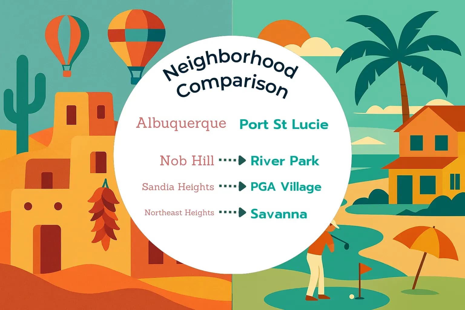 Albuquerque vs Port St. Lucie Neighborhood Comparison