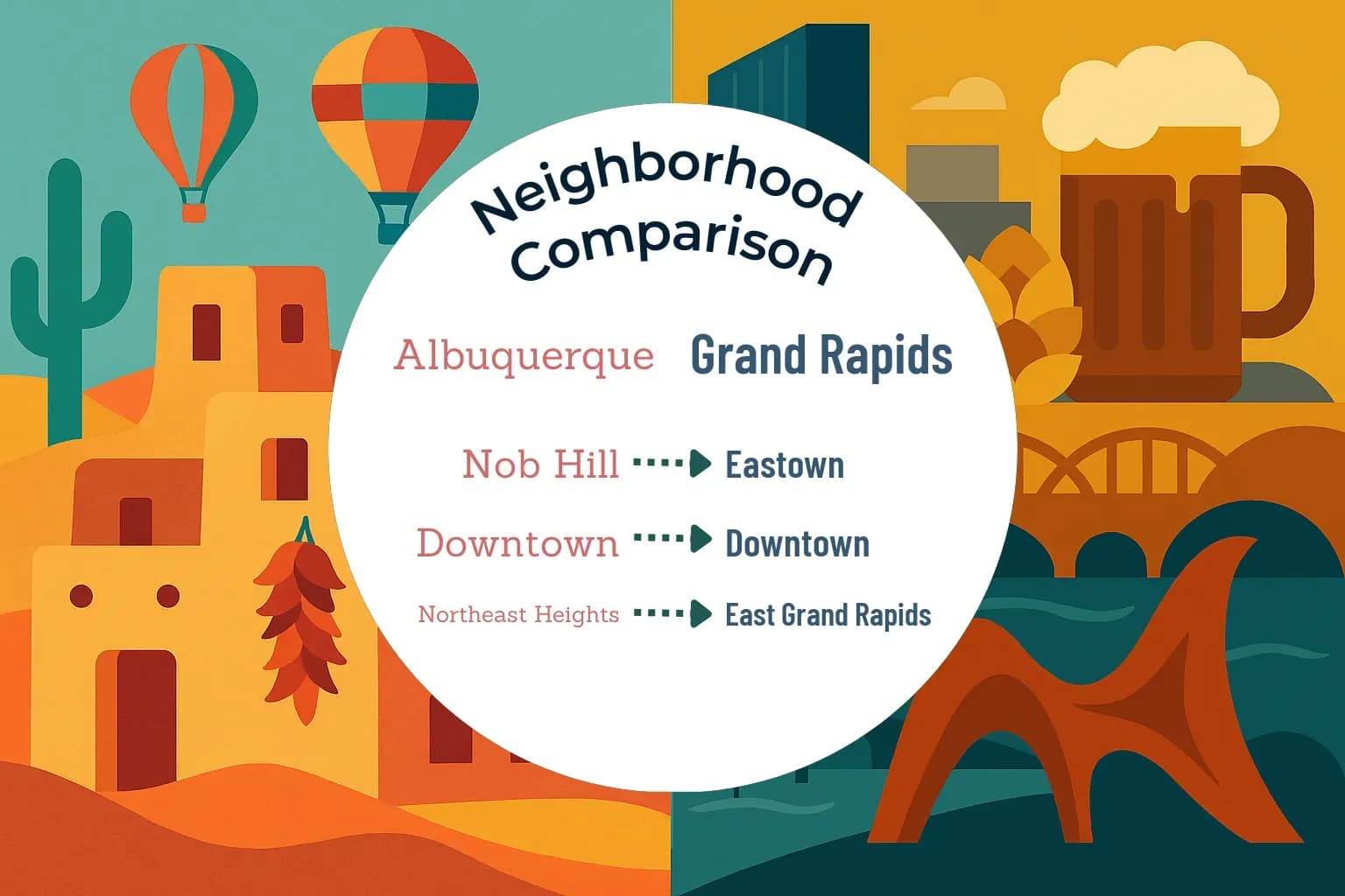Albuquerque vs Grand Rapids Neighborhood Comparison