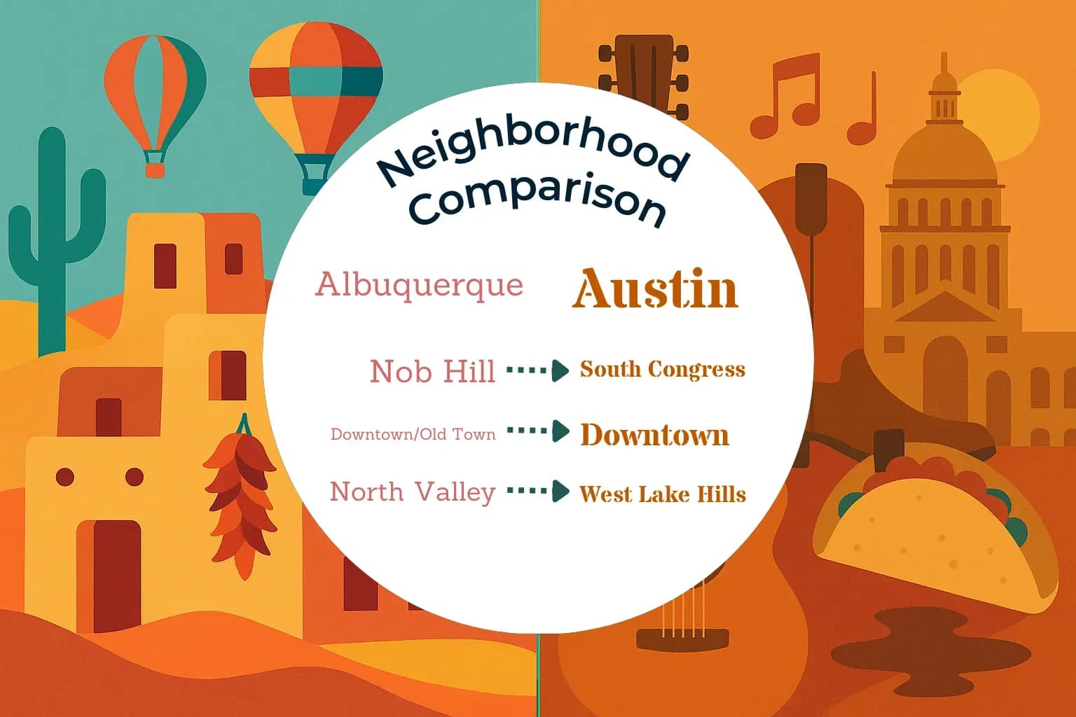 Albuquerque vs Austin Neighborhood Comparison