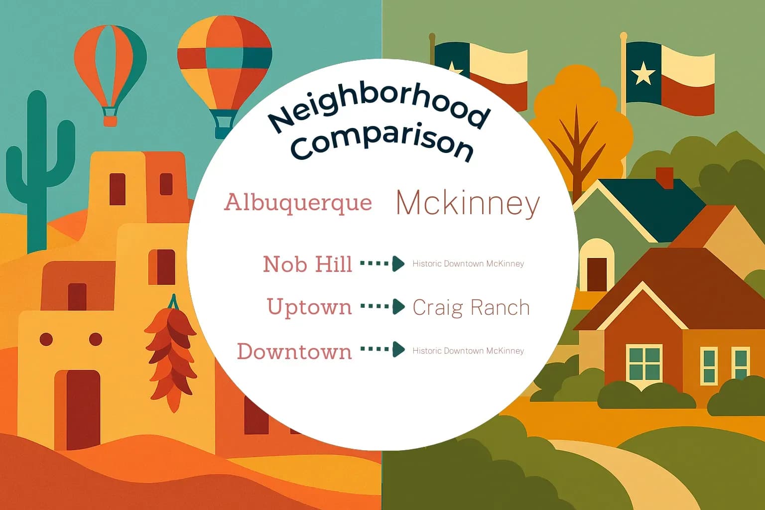 Albuquerque vs Mckinney Neighborhood Comparison