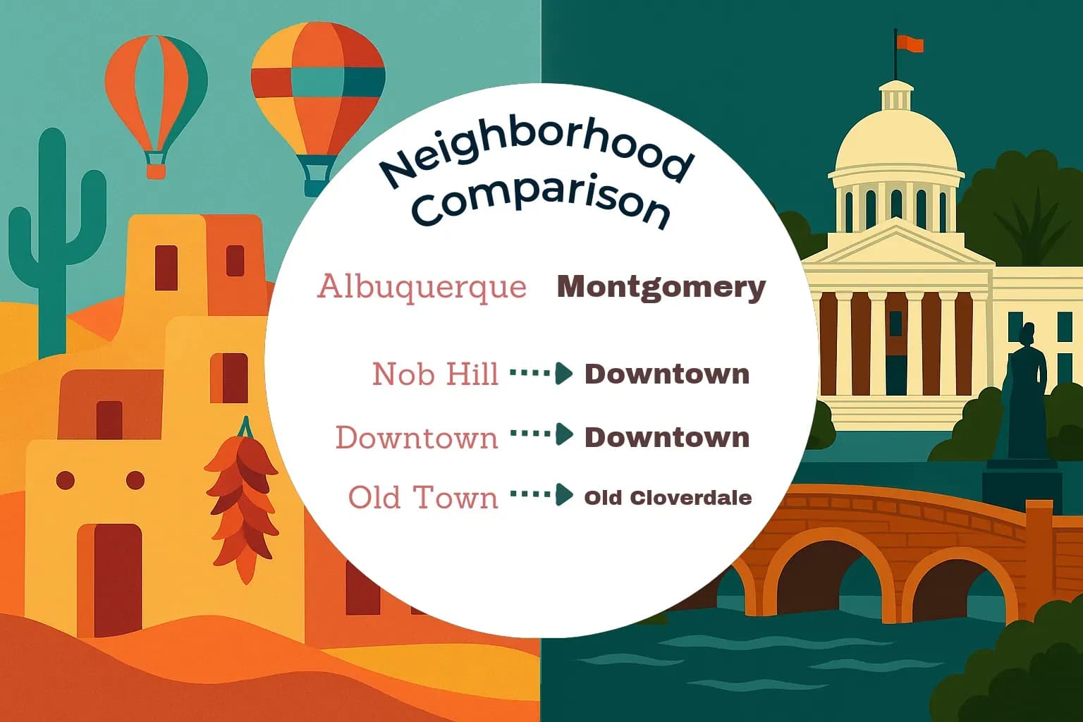 Albuquerque vs Montgomery Neighborhood Comparison