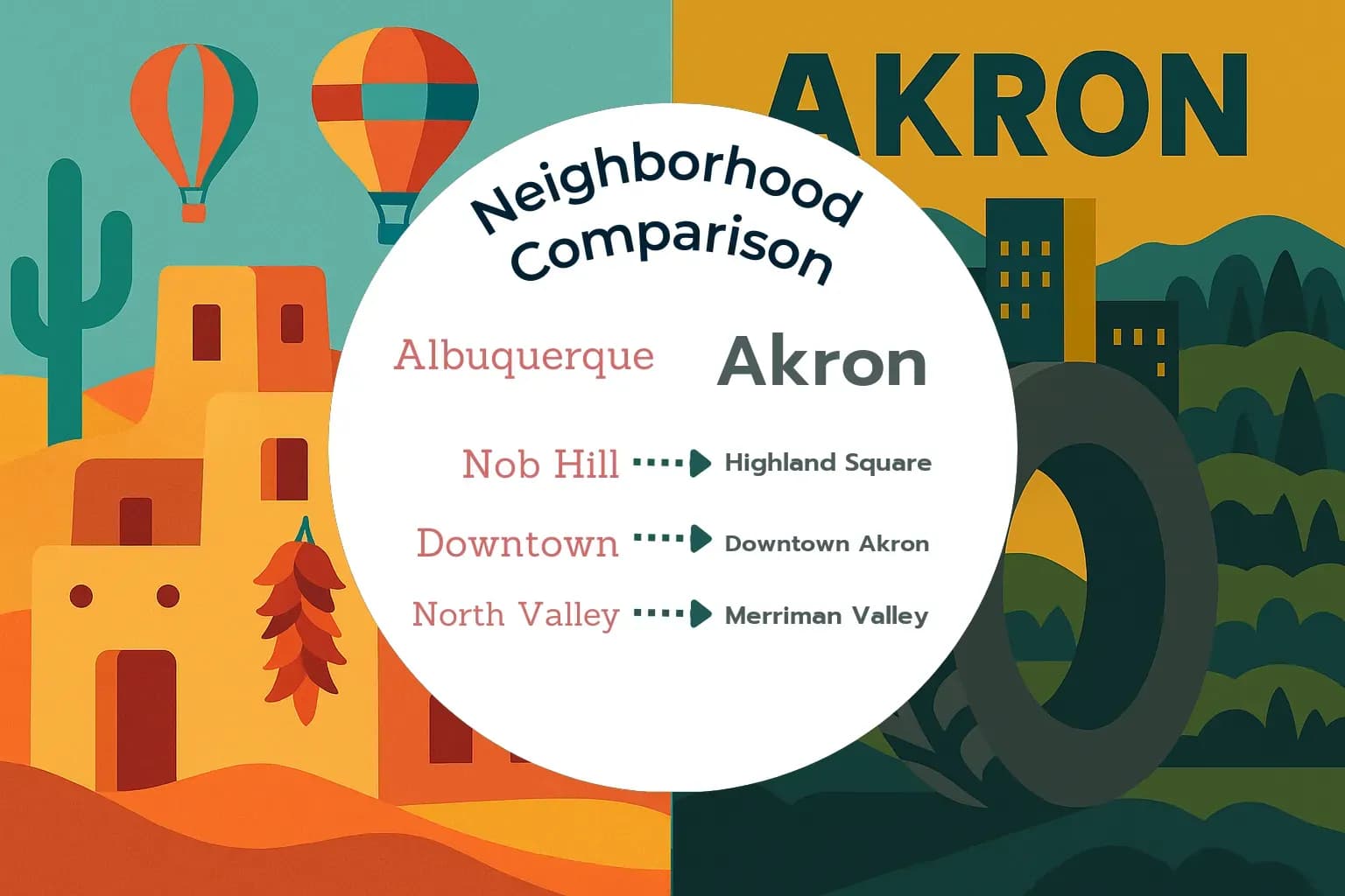 Albuquerque vs Akron Neighborhood Comparison