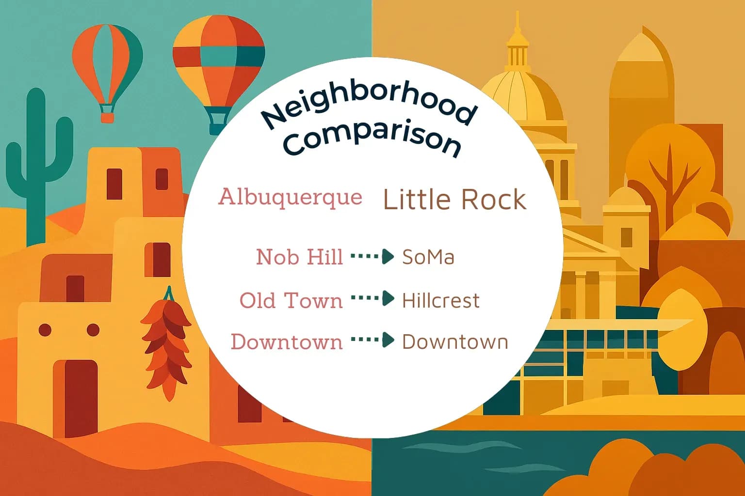 Albuquerque vs Little Rock Neighborhood Comparison