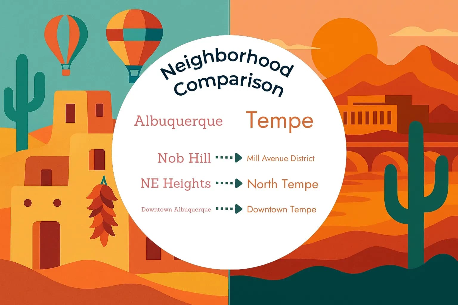 Albuquerque vs Tempe Neighborhood Comparison