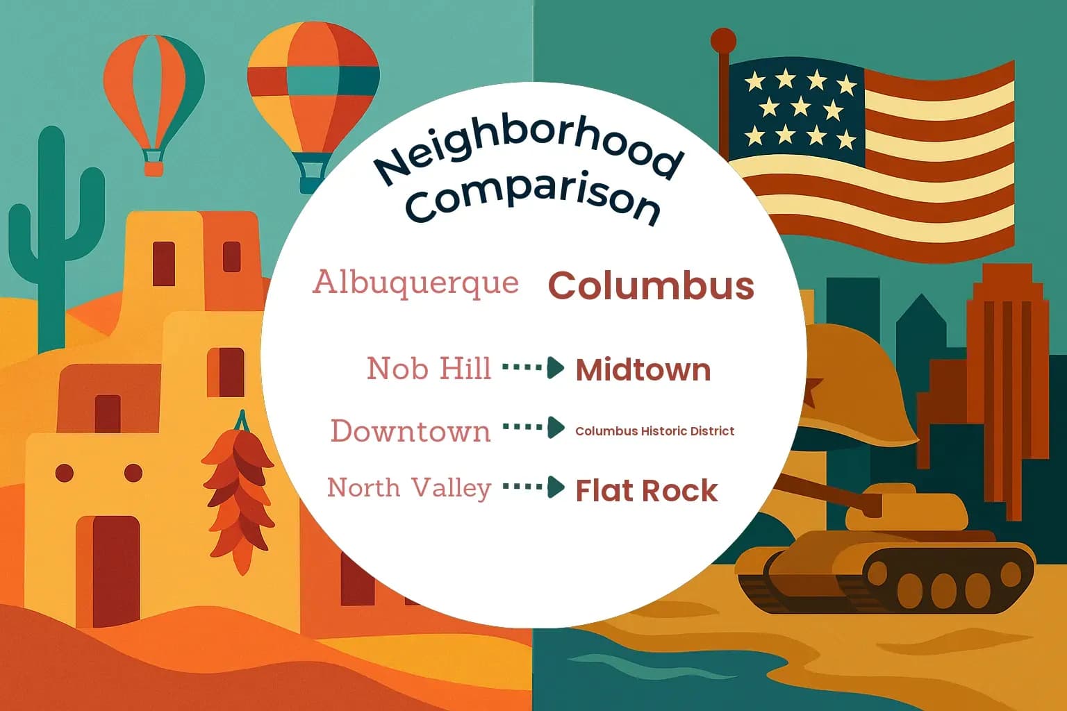 Albuquerque vs Columbus Neighborhood Comparison