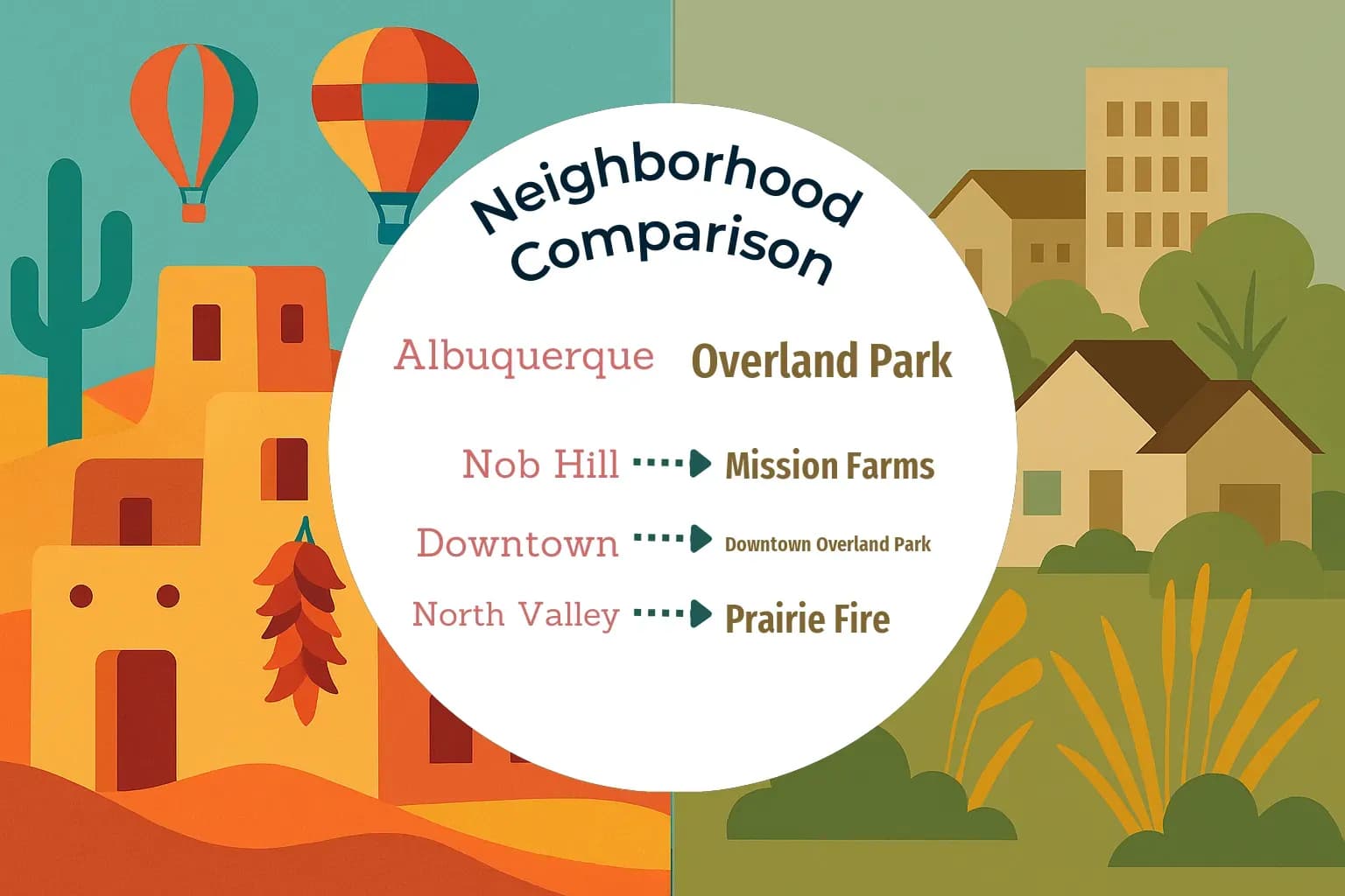 Albuquerque vs Overland Park Neighborhood Comparison
