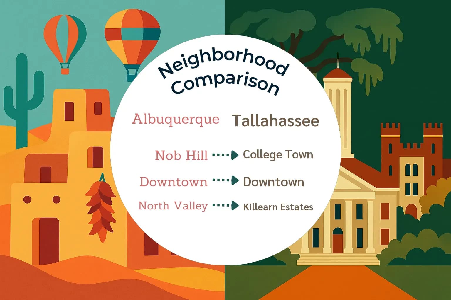 Albuquerque vs Tallahassee Neighborhood Comparison