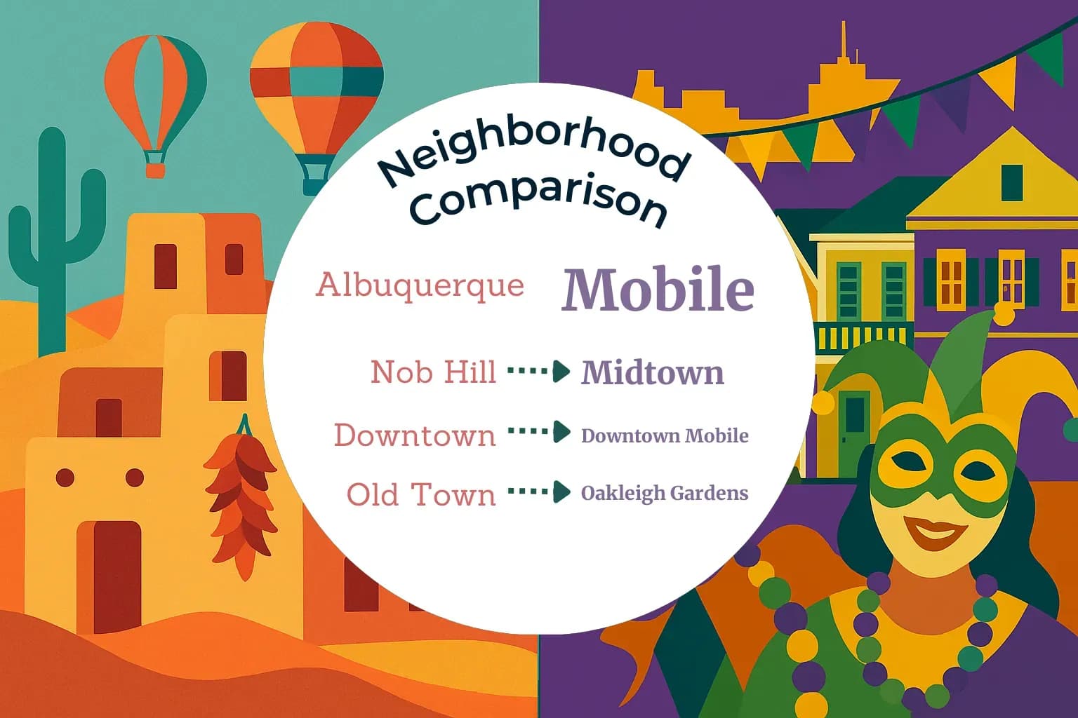 Albuquerque vs Mobile Neighborhood Comparison