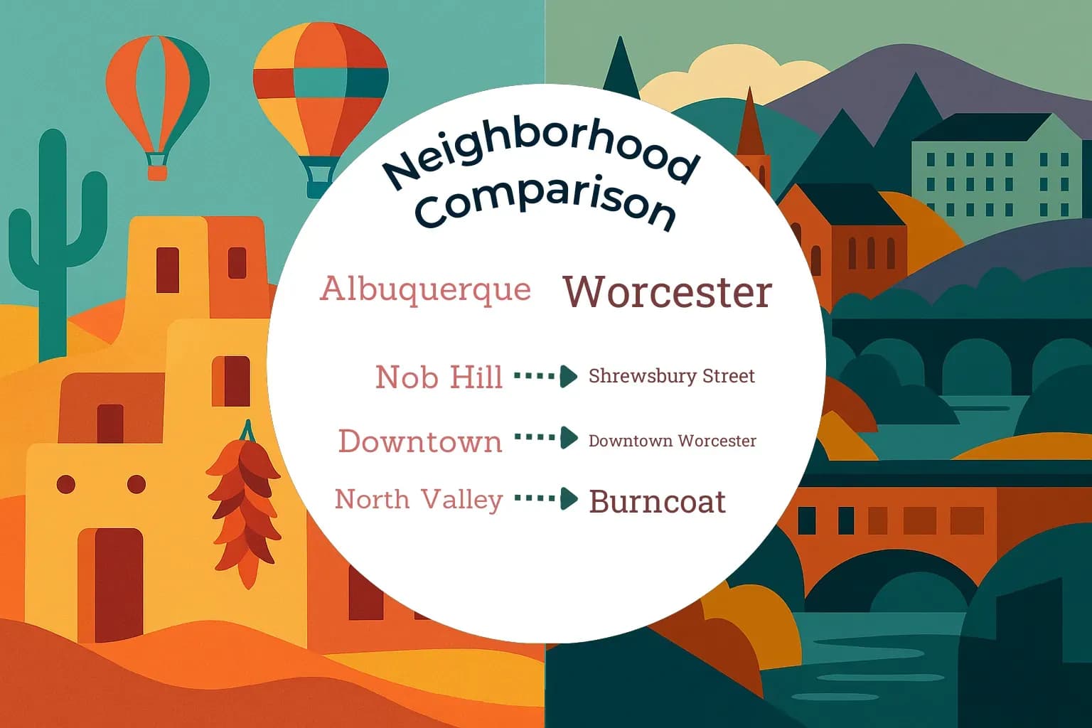 Albuquerque vs Worcester Neighborhood Comparison