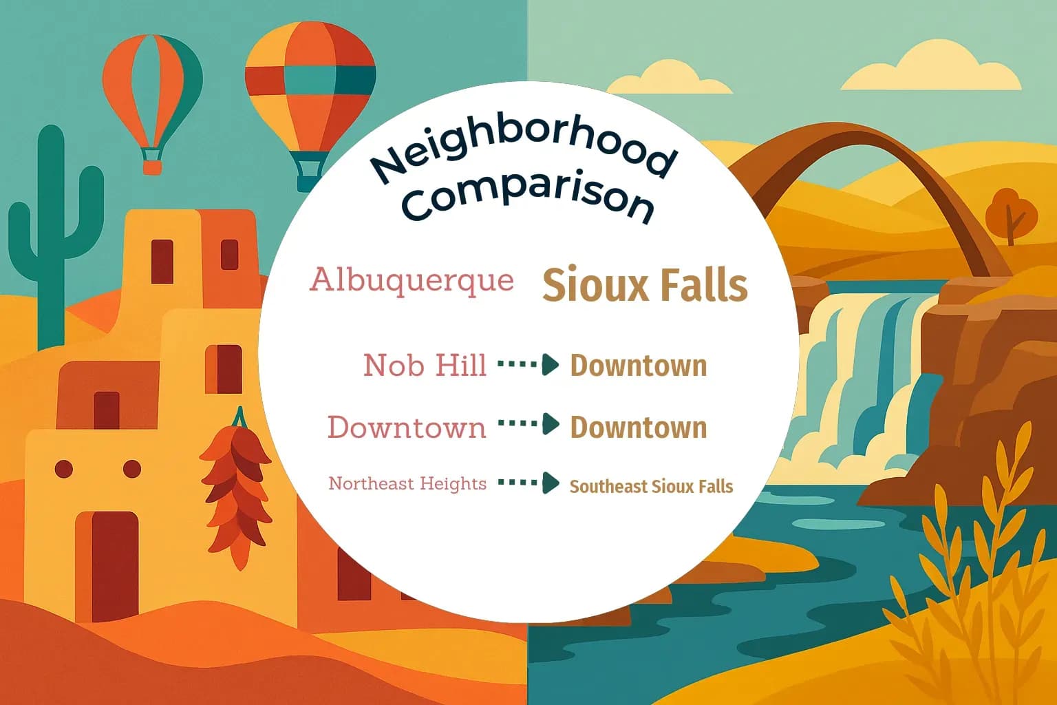 Albuquerque vs Sioux Falls Neighborhood Comparison