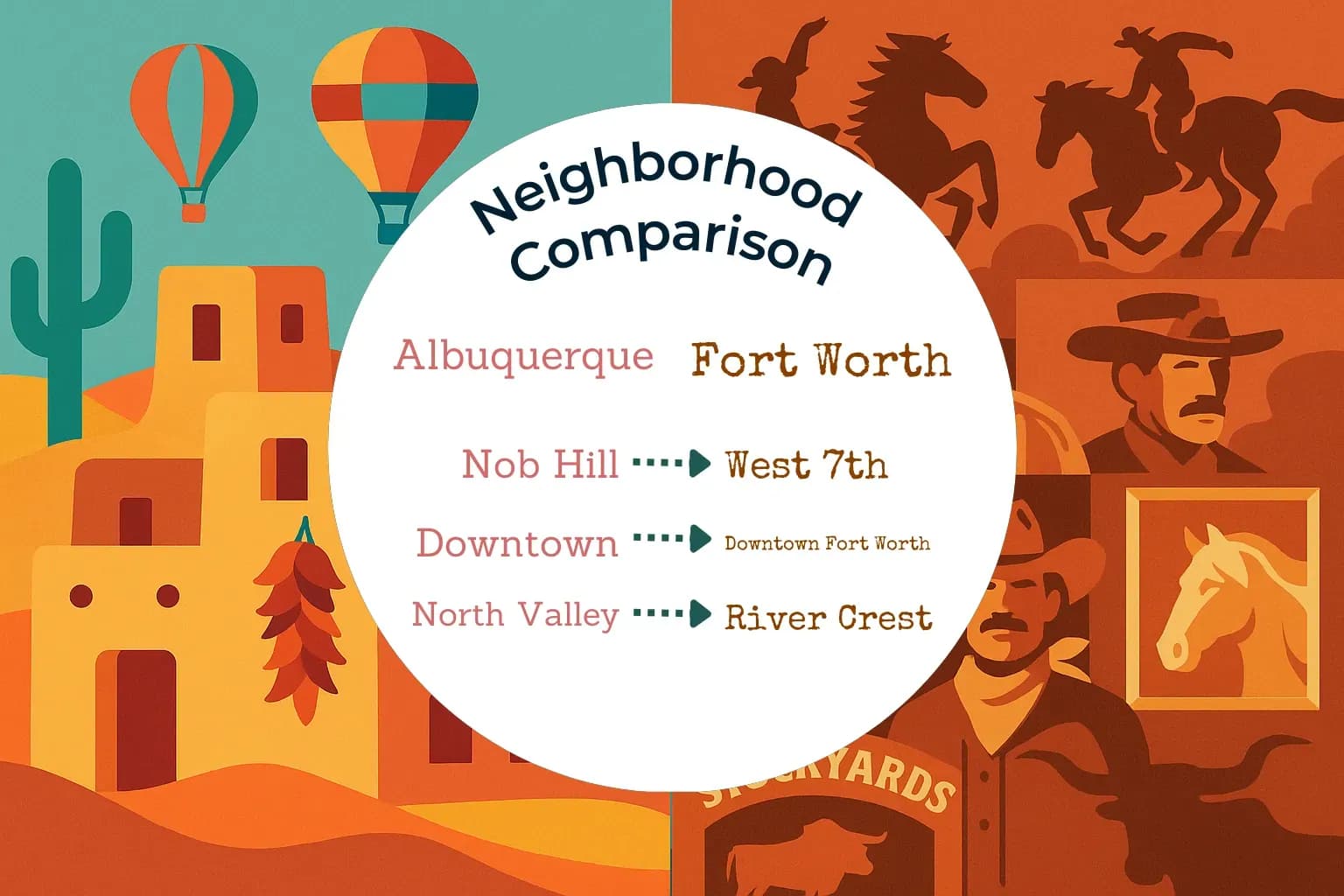 Albuquerque vs Fort Worth Neighborhood Comparison
