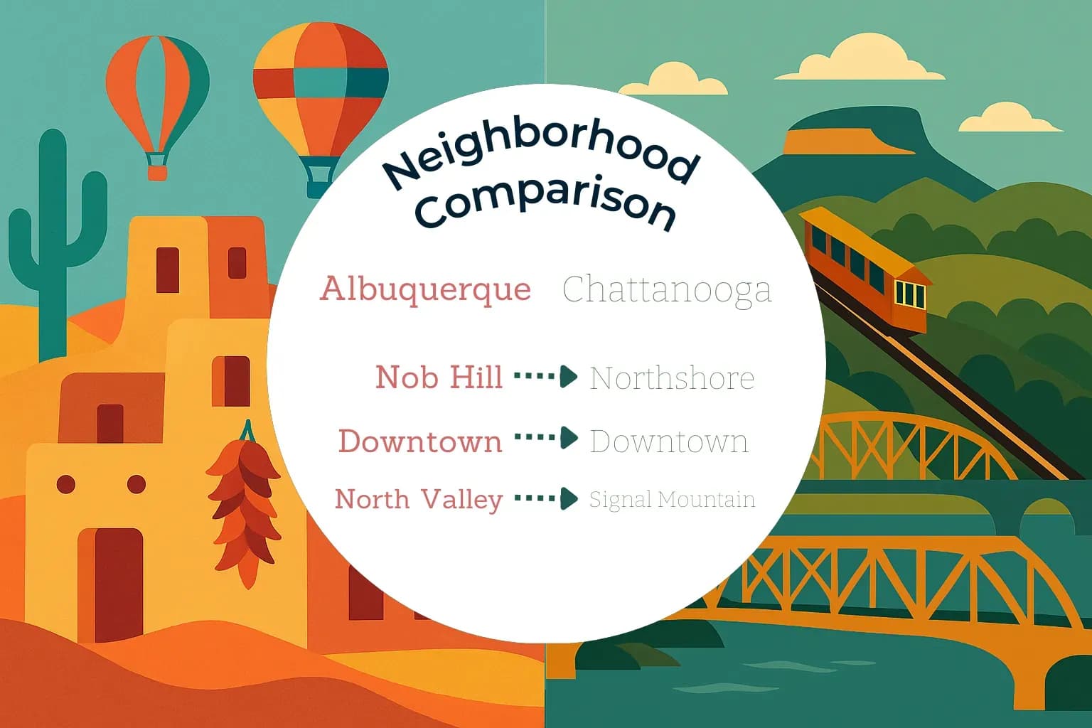 Albuquerque vs Chattanooga Neighborhood Comparison