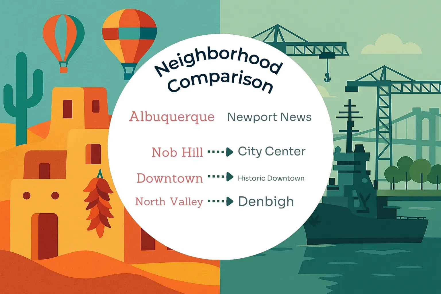 Albuquerque vs Newport News Neighborhood Comparison