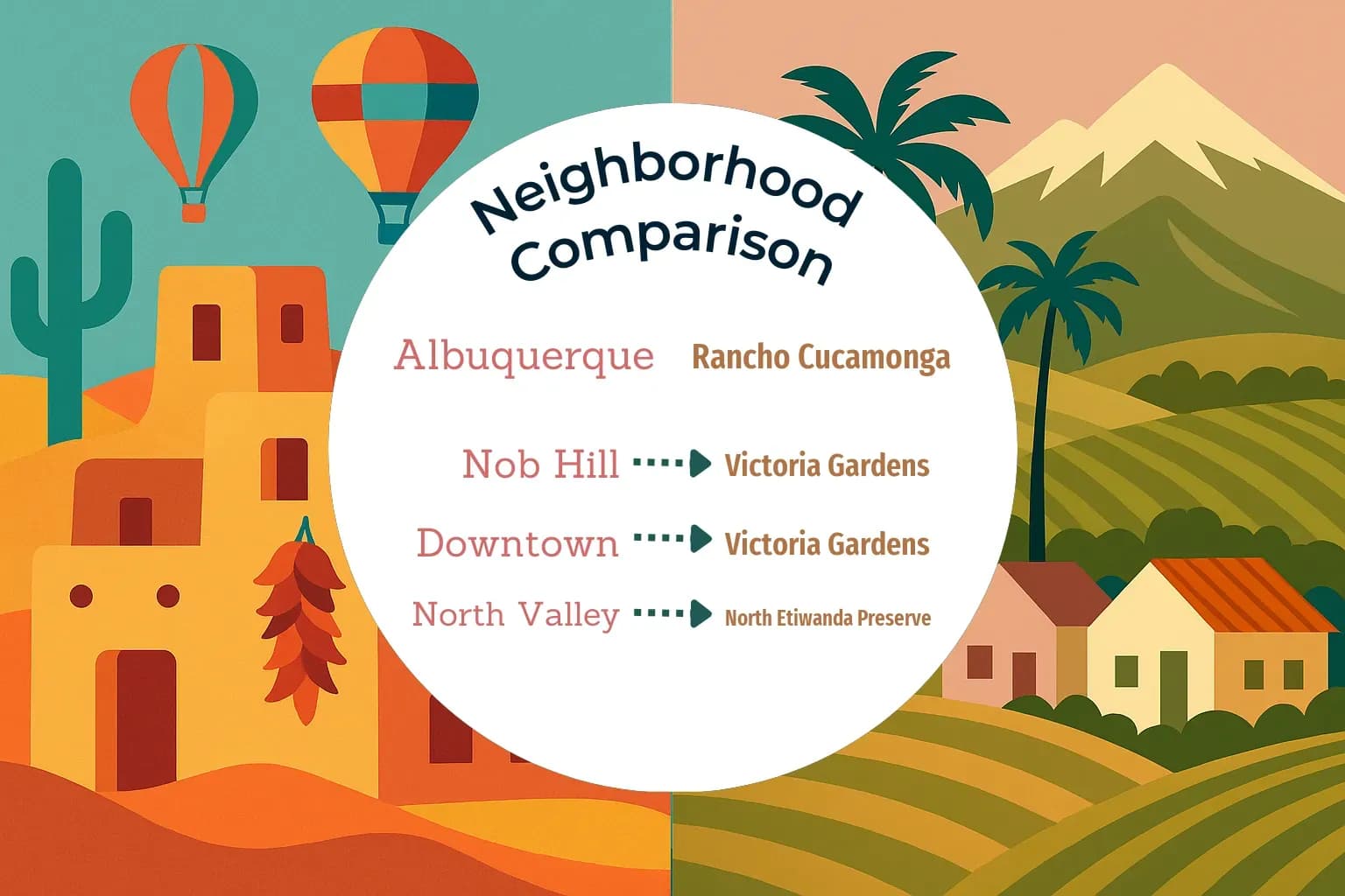 Albuquerque vs Rancho Cucamonga Neighborhood Comparison