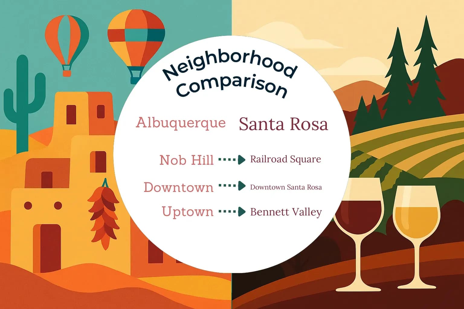 Albuquerque vs Santa Rosa Neighborhood Comparison