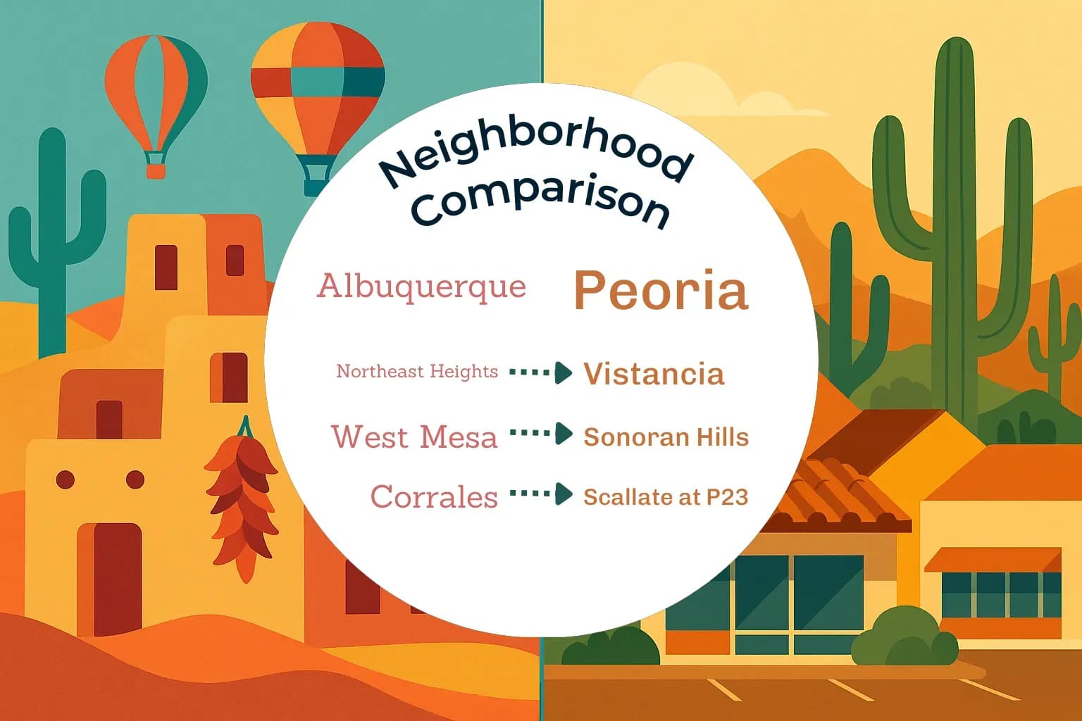Albuquerque vs Peoria Neighborhood Comparison