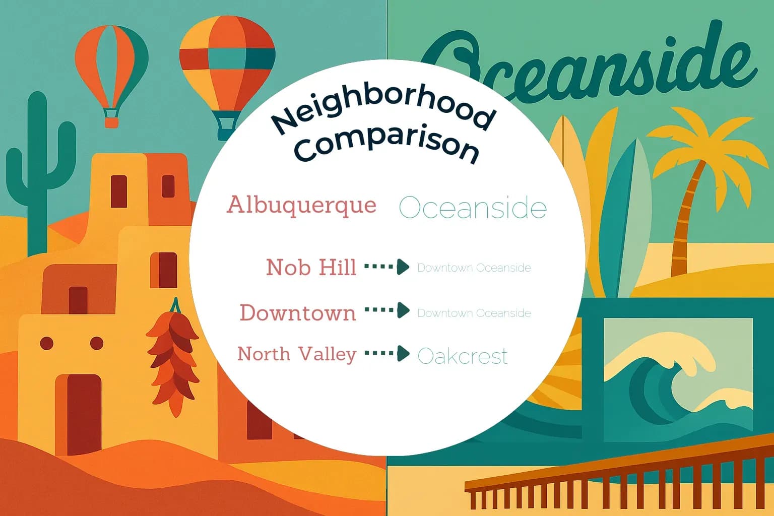 Albuquerque vs Oceanside Neighborhood Comparison