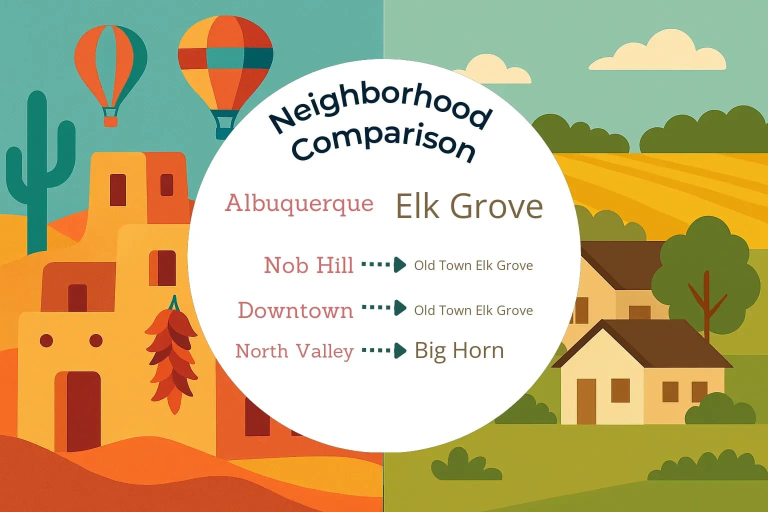 Albuquerque vs Elk Grove Neighborhood Comparison