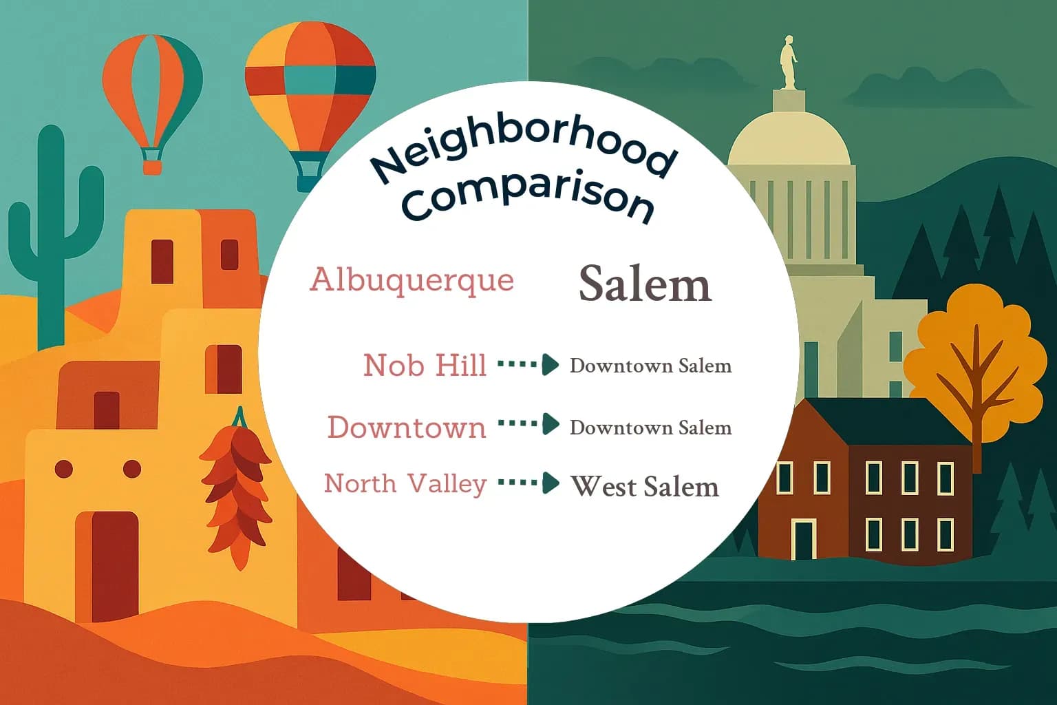Albuquerque vs Salem Neighborhood Comparison
