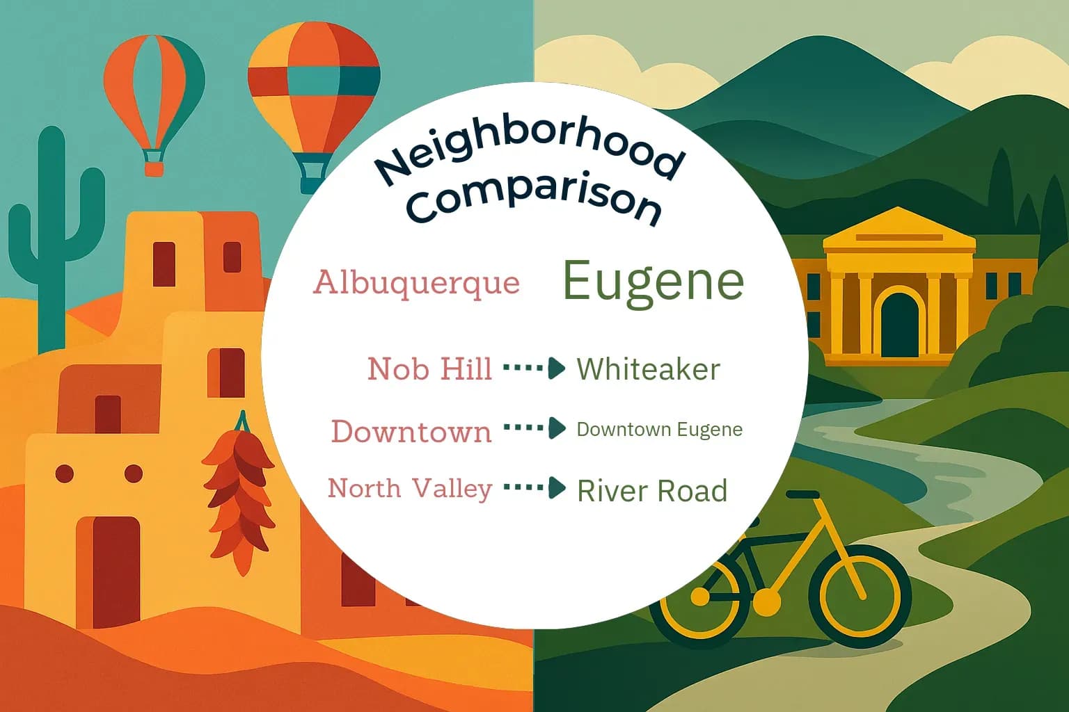 Albuquerque vs Eugene Neighborhood Comparison