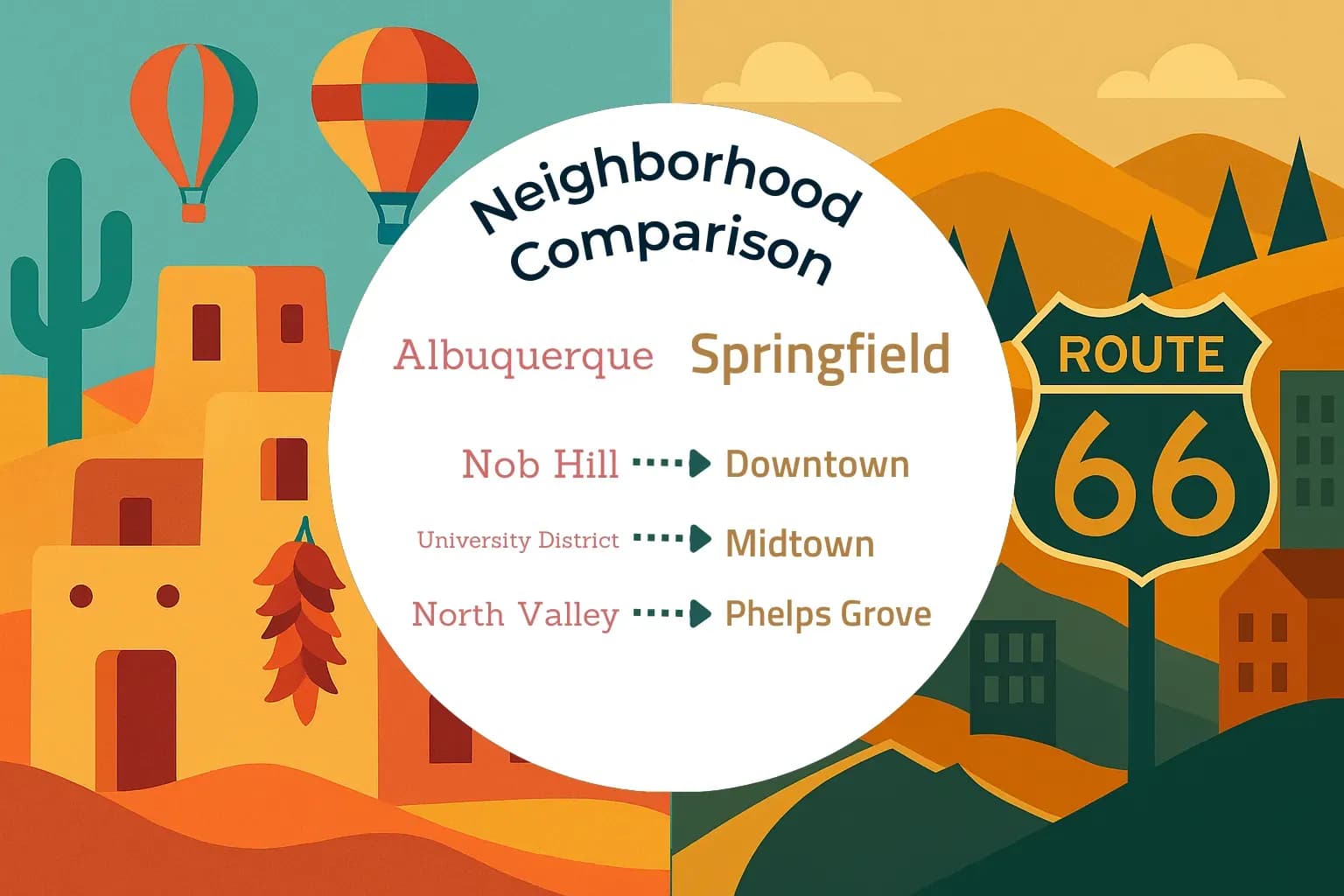 Albuquerque vs Springfield Neighborhood Comparison