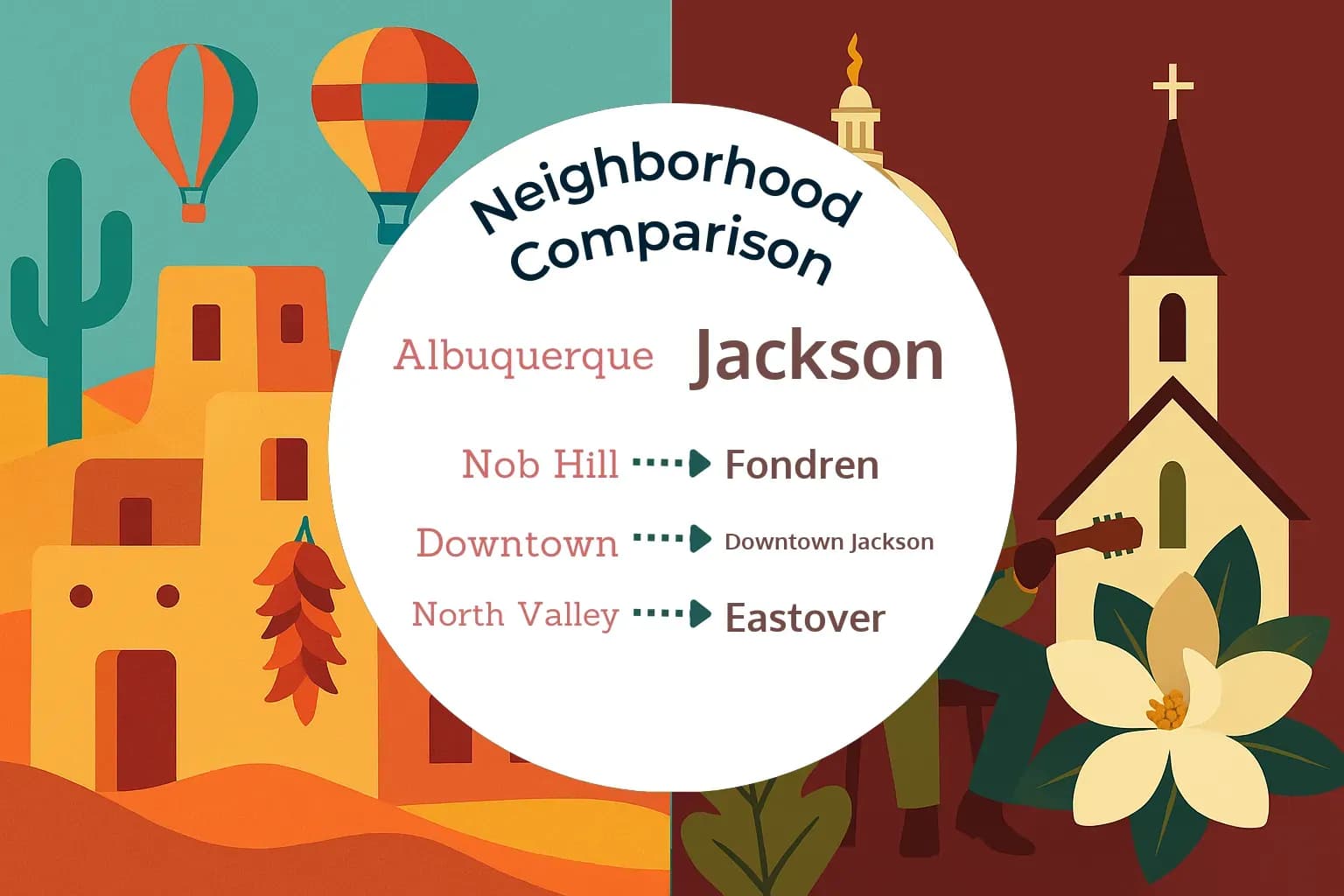 Albuquerque vs Jackson Neighborhood Comparison