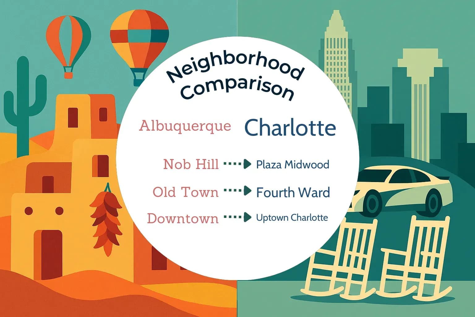 Albuquerque vs Charlotte Neighborhood Comparison