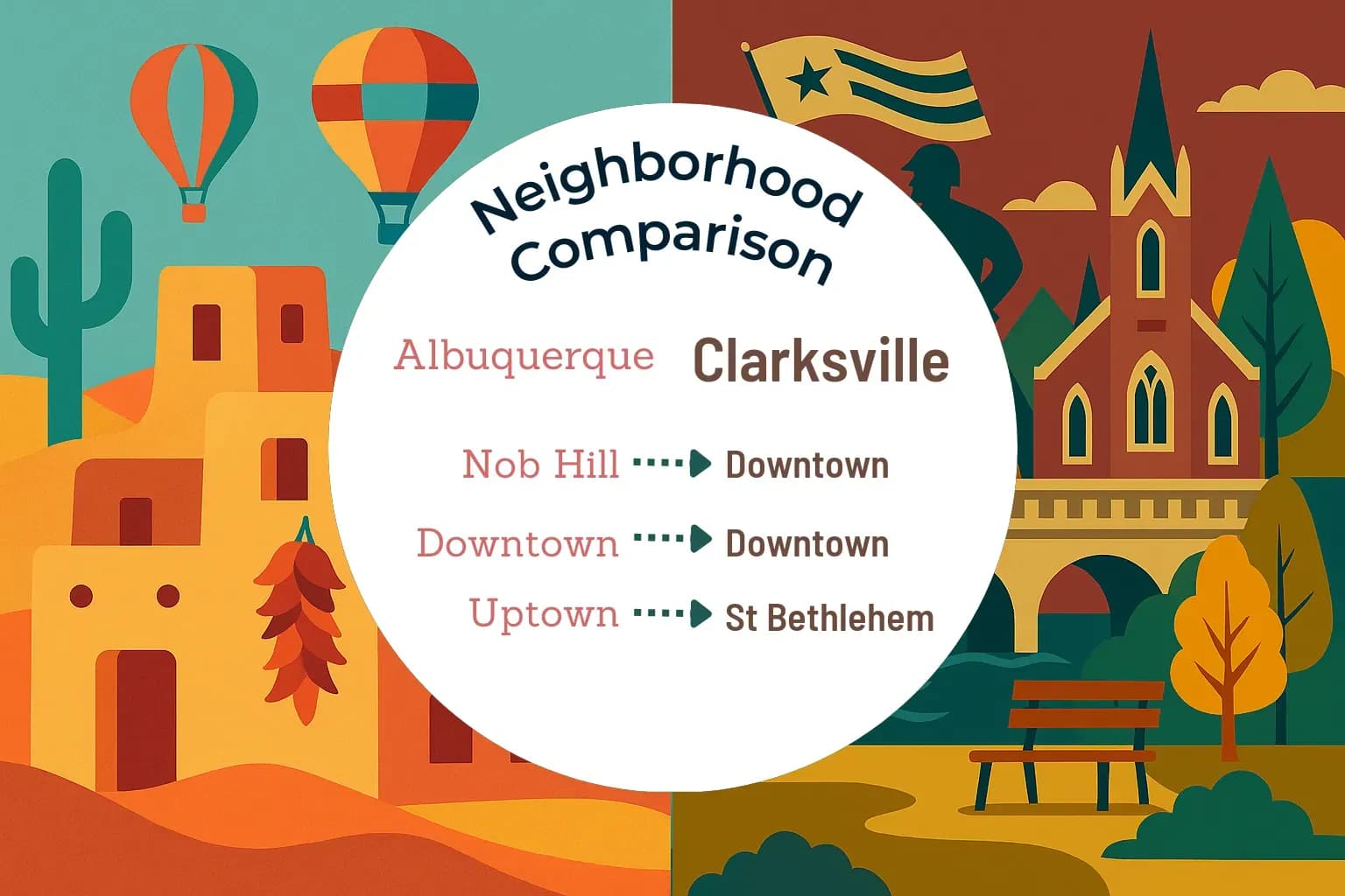 Albuquerque vs Clarksville Neighborhood Comparison