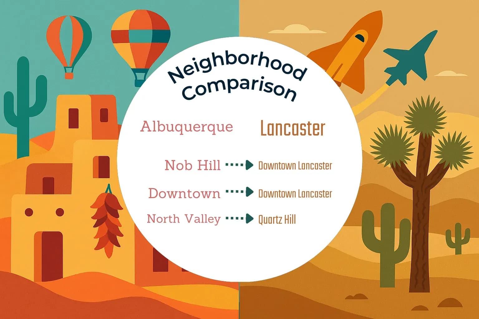 Albuquerque vs Lancaster Neighborhood Comparison