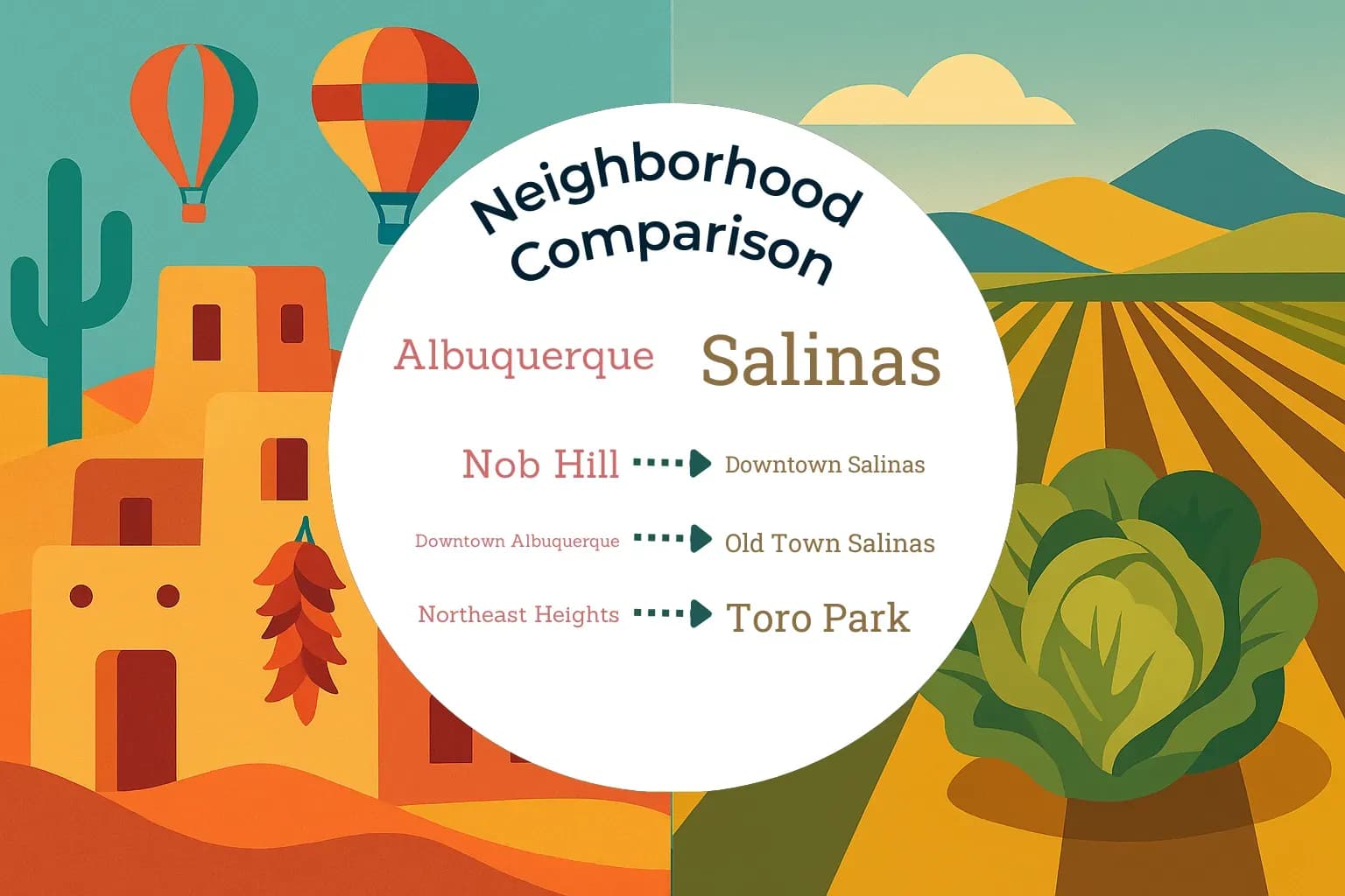 Albuquerque vs Salinas Neighborhood Comparison