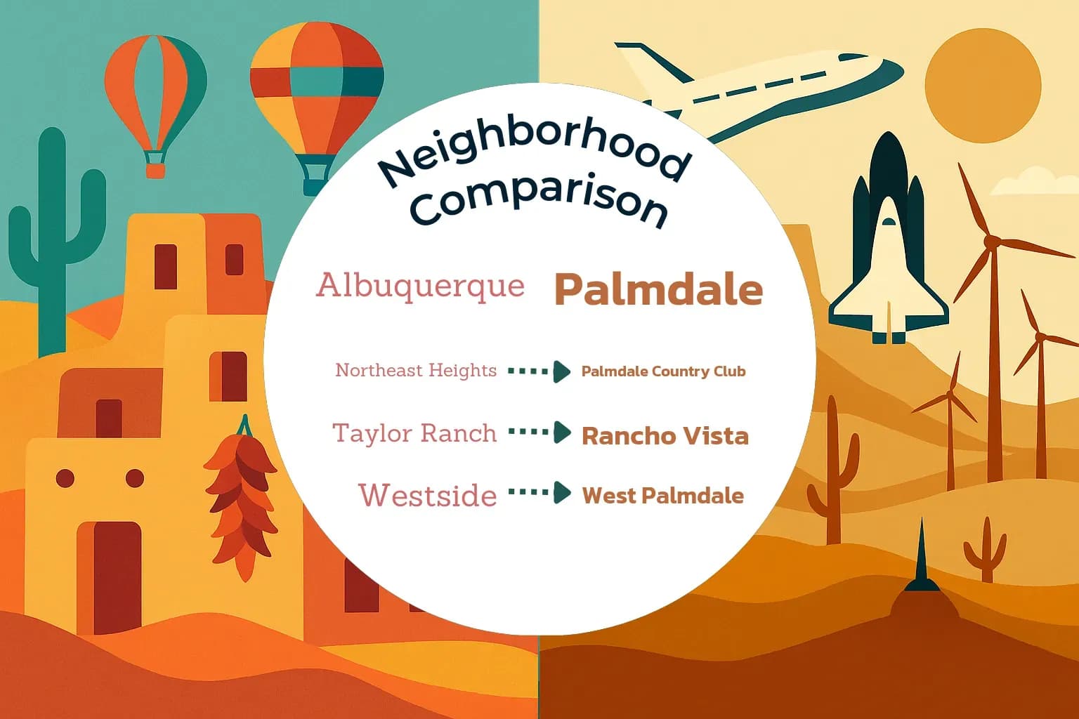 Albuquerque vs Palmdale Neighborhood Comparison