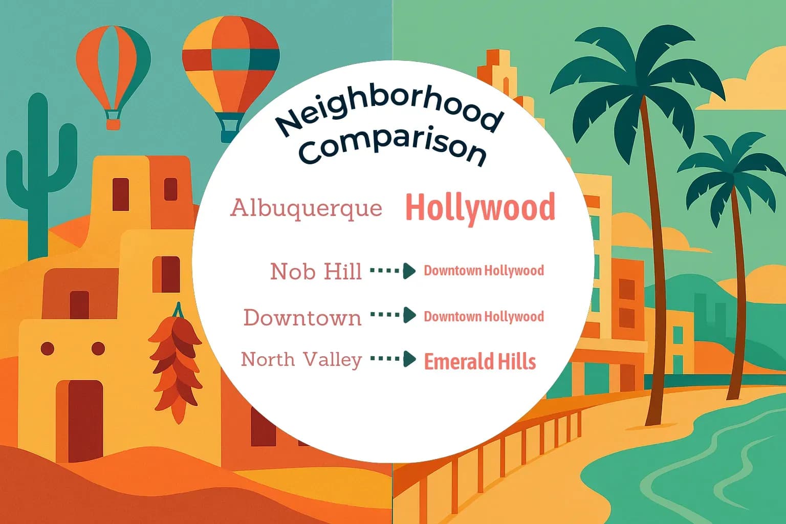 Albuquerque vs Hollywood Neighborhood Comparison