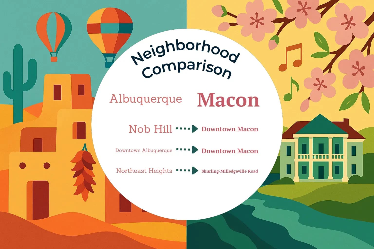 Albuquerque vs Macon Neighborhood Comparison