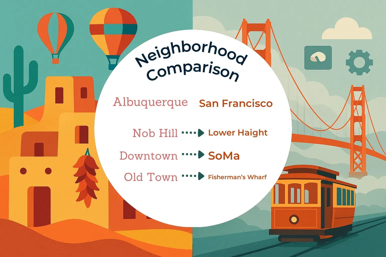 Albuquerque vs San Francisco Neighborhood Comparison
