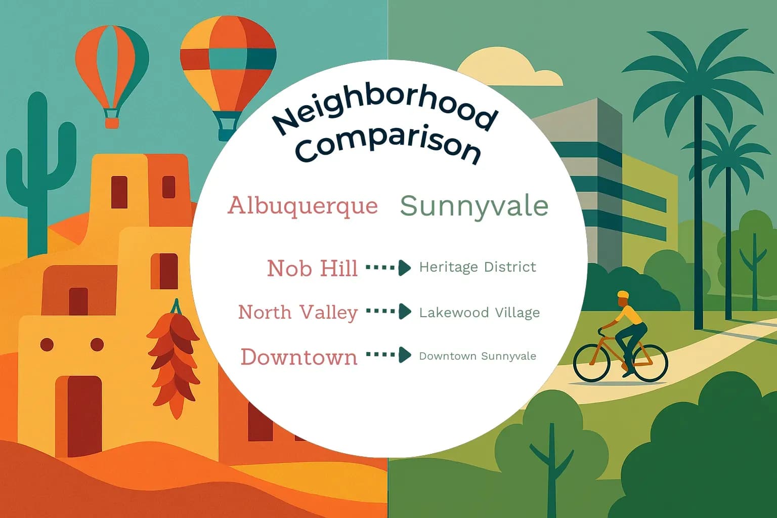 Albuquerque vs Sunnyvale Neighborhood Comparison