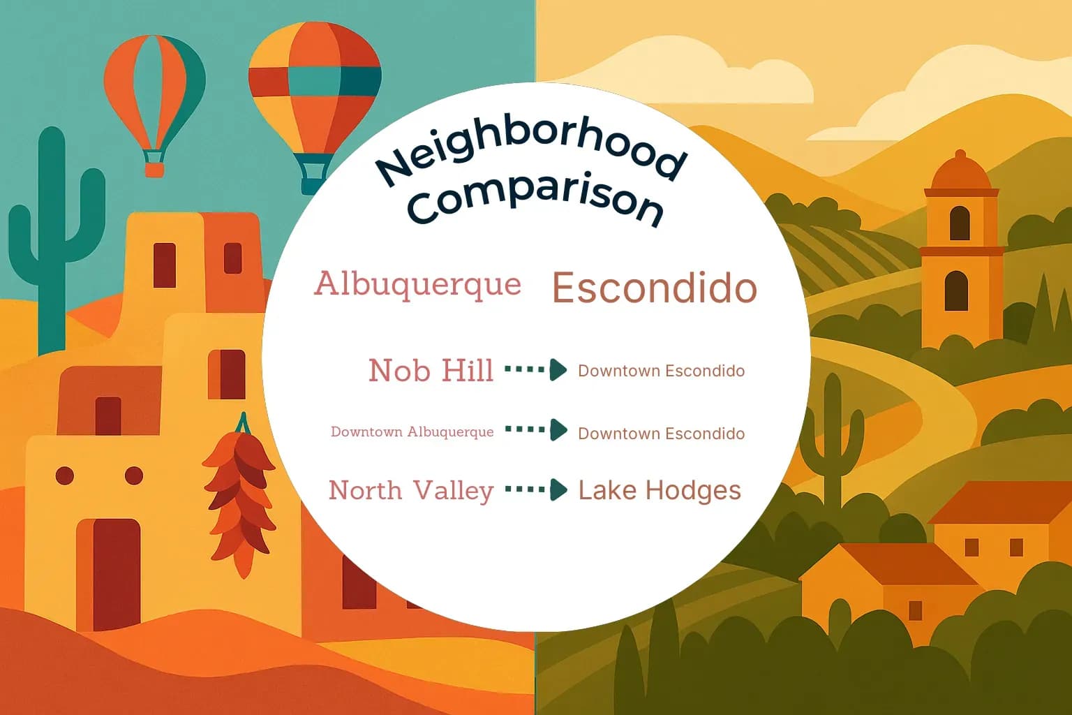 Albuquerque vs Escondido Neighborhood Comparison