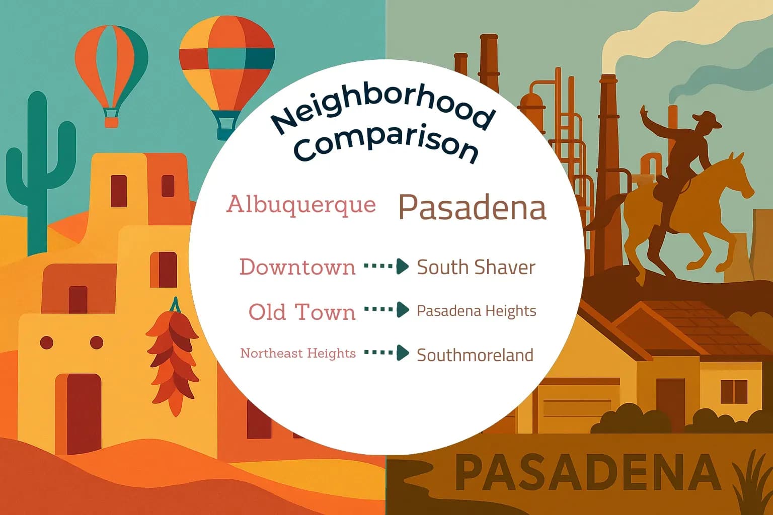 Albuquerque vs Pasadena Neighborhood Comparison