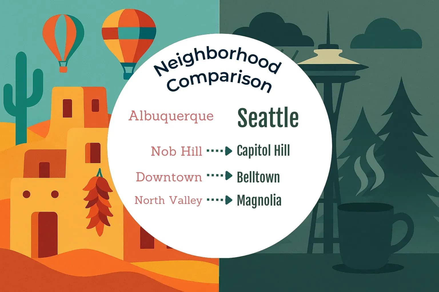 Albuquerque vs Seattle Neighborhood Comparison