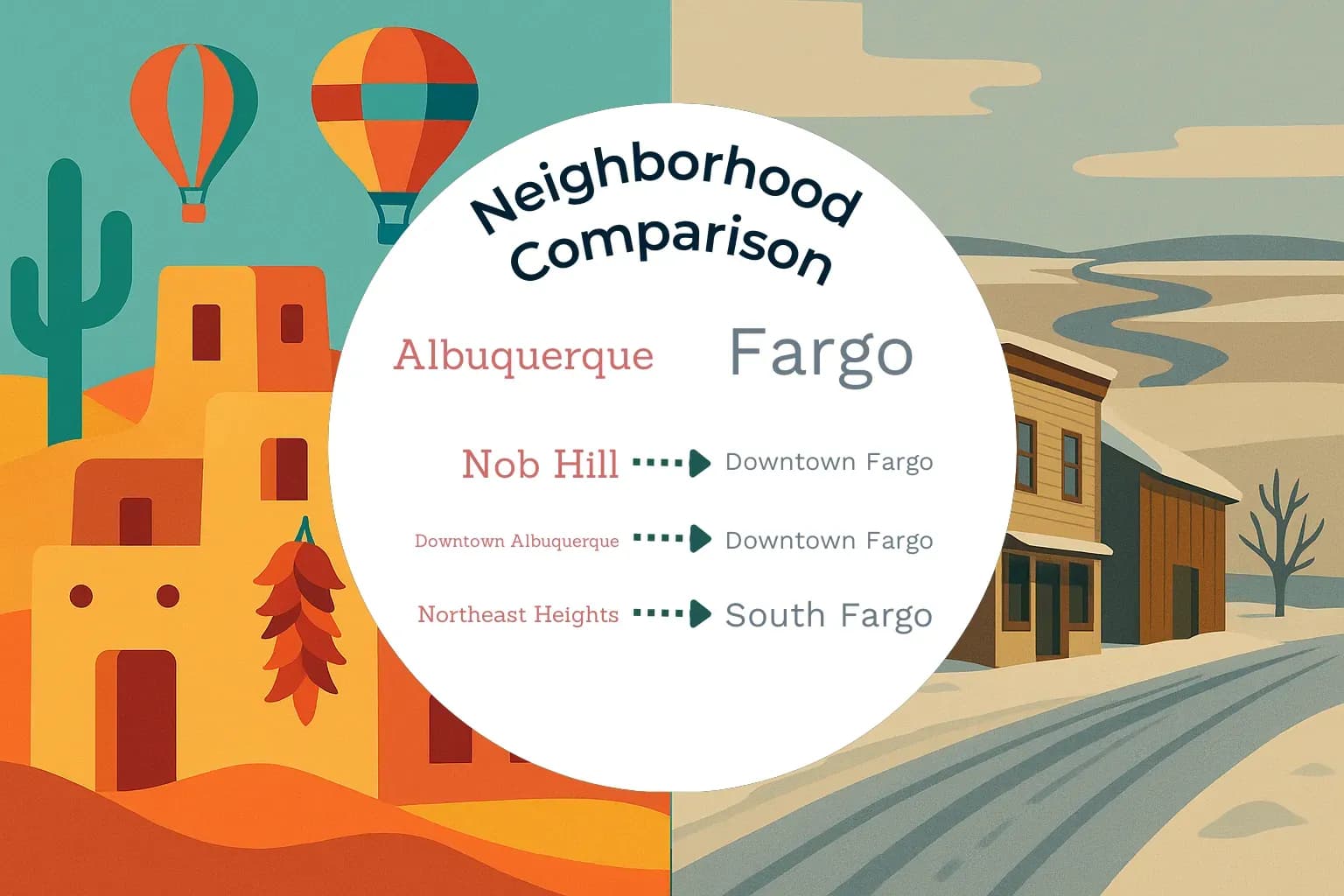 Albuquerque vs Fargo Neighborhood Comparison