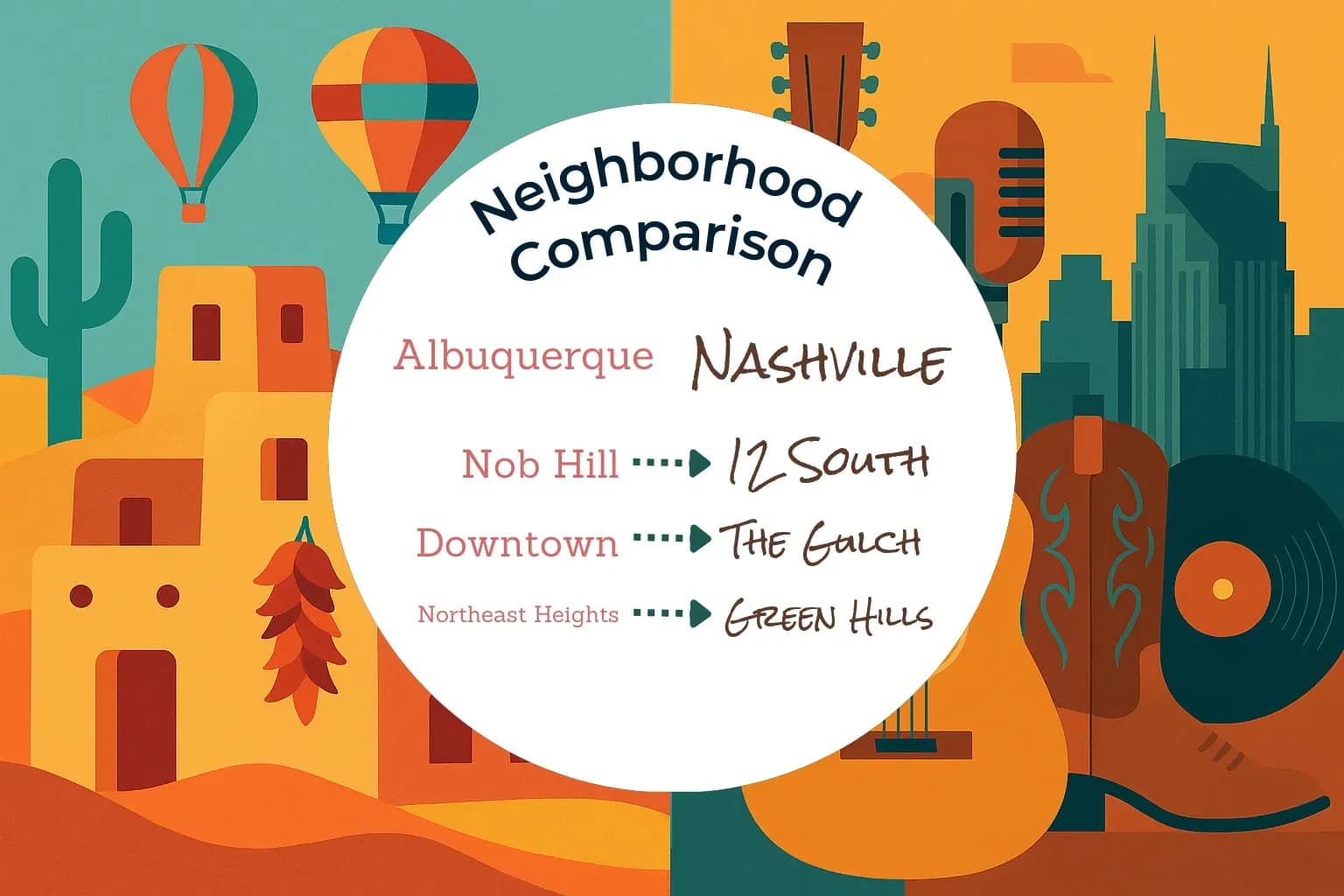 Albuquerque vs Nashville Neighborhood Comparison