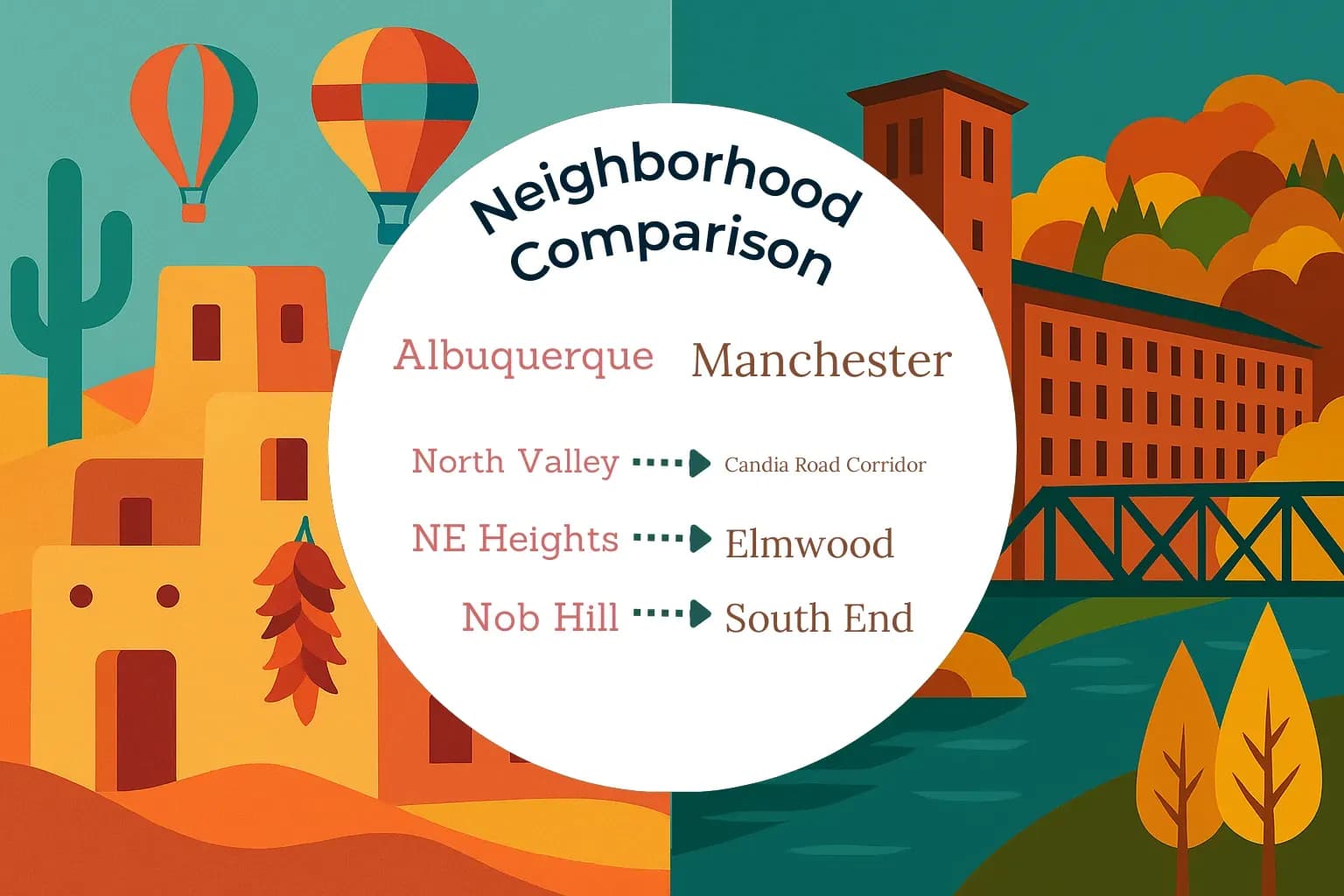 Albuquerque vs Manchester Neighborhood Comparison