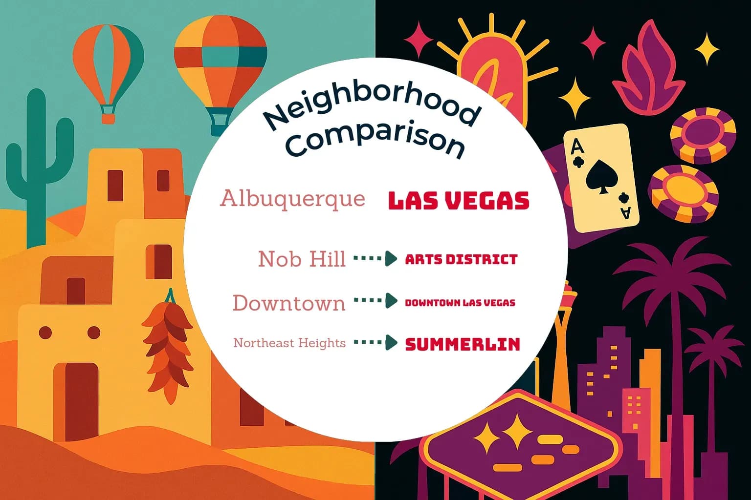 Albuquerque vs Las Vegas Neighborhood Comparison