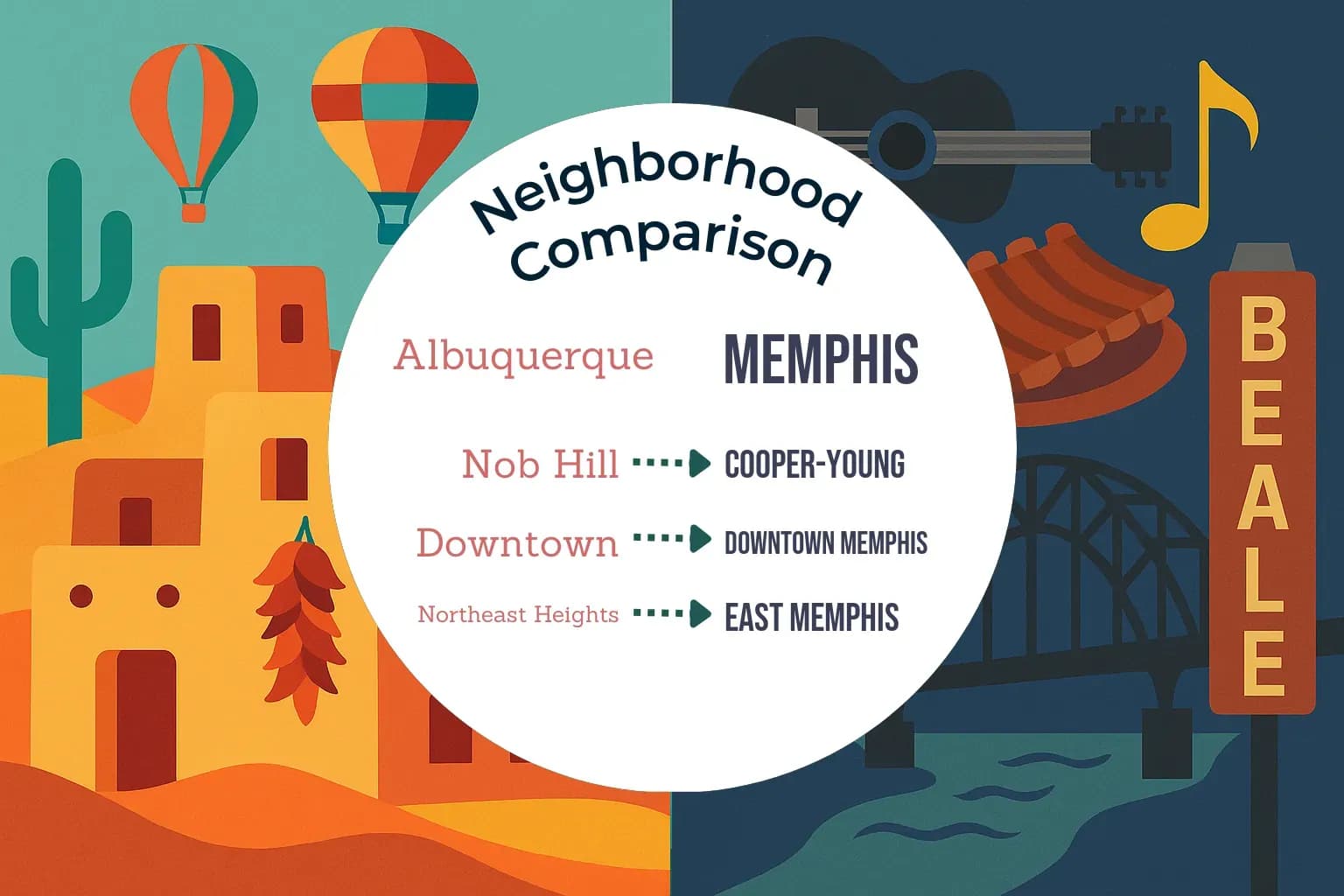 Albuquerque vs Memphis Neighborhood Comparison