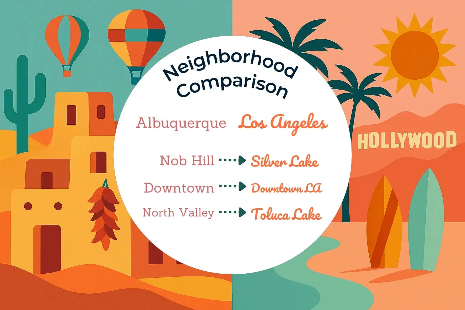 Albuquerque vs Los Angeles Neighborhood Comparison