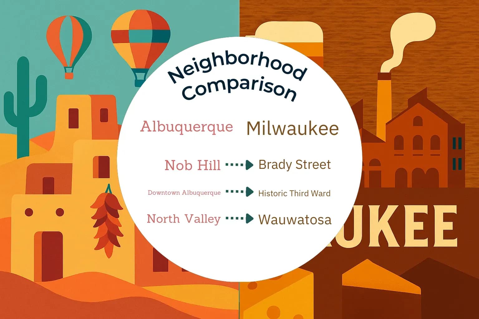 Albuquerque vs Milwaukee Neighborhood Comparison