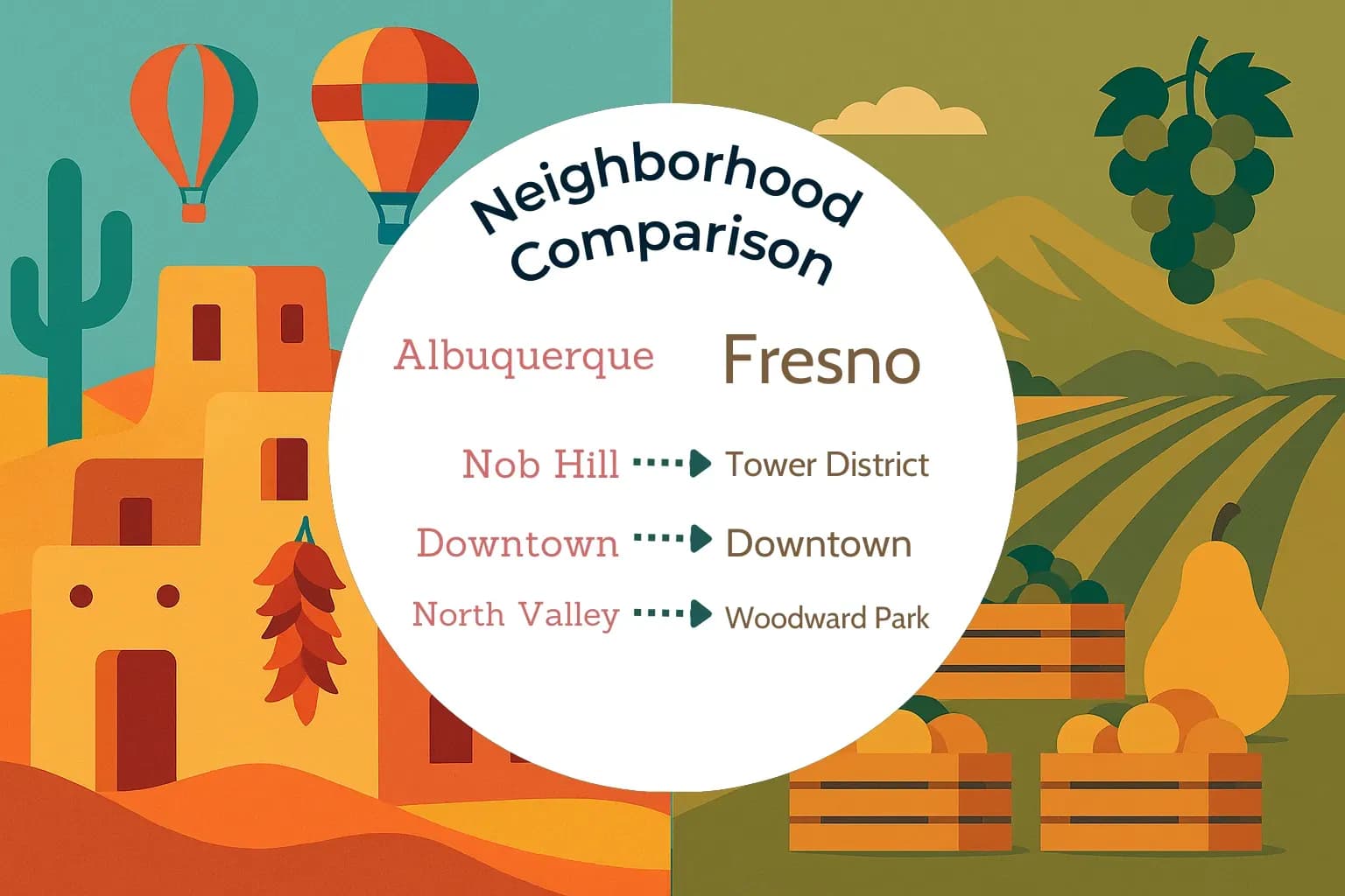 Albuquerque vs Fresno Neighborhood Comparison