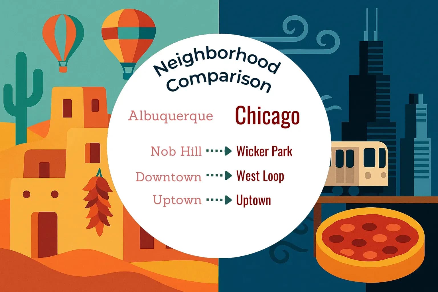 Albuquerque vs Chicago Neighborhood Comparison