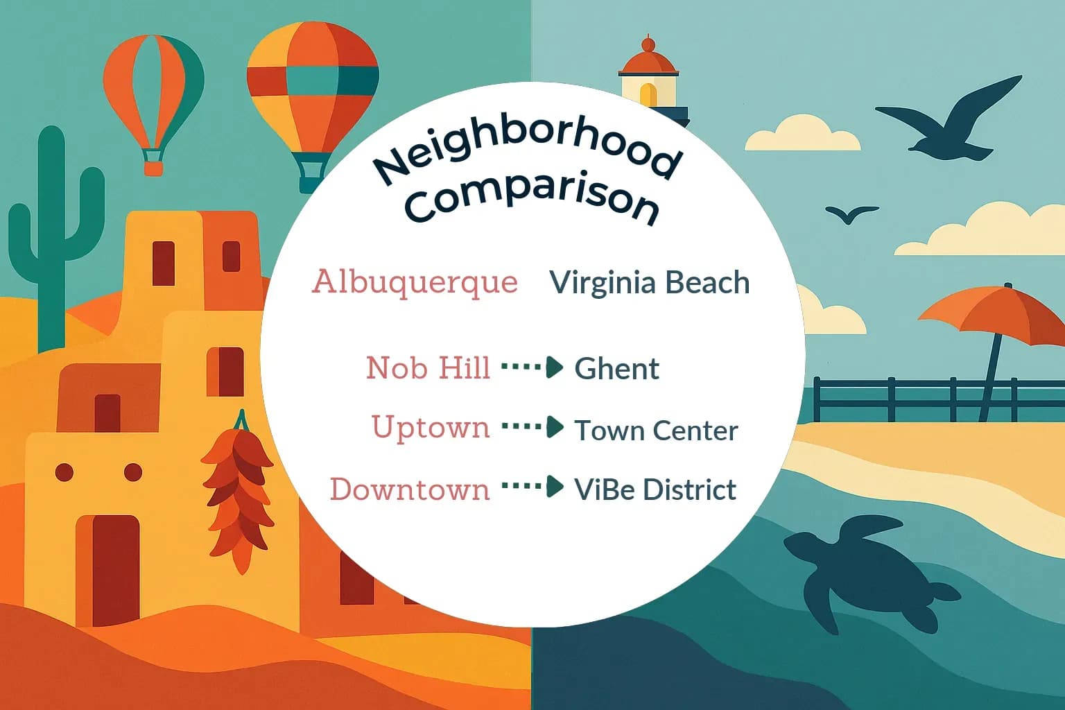 Albuquerque vs Virginia Beach Neighborhood Comparison