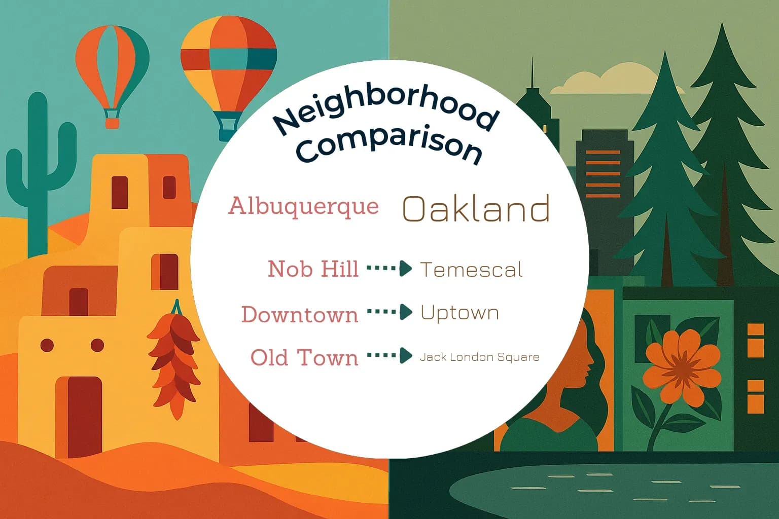 Albuquerque vs Oakland Neighborhood Comparison